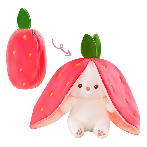 Strawberry Bunny Soft Toy 25 cm Kids Gift Home Decor